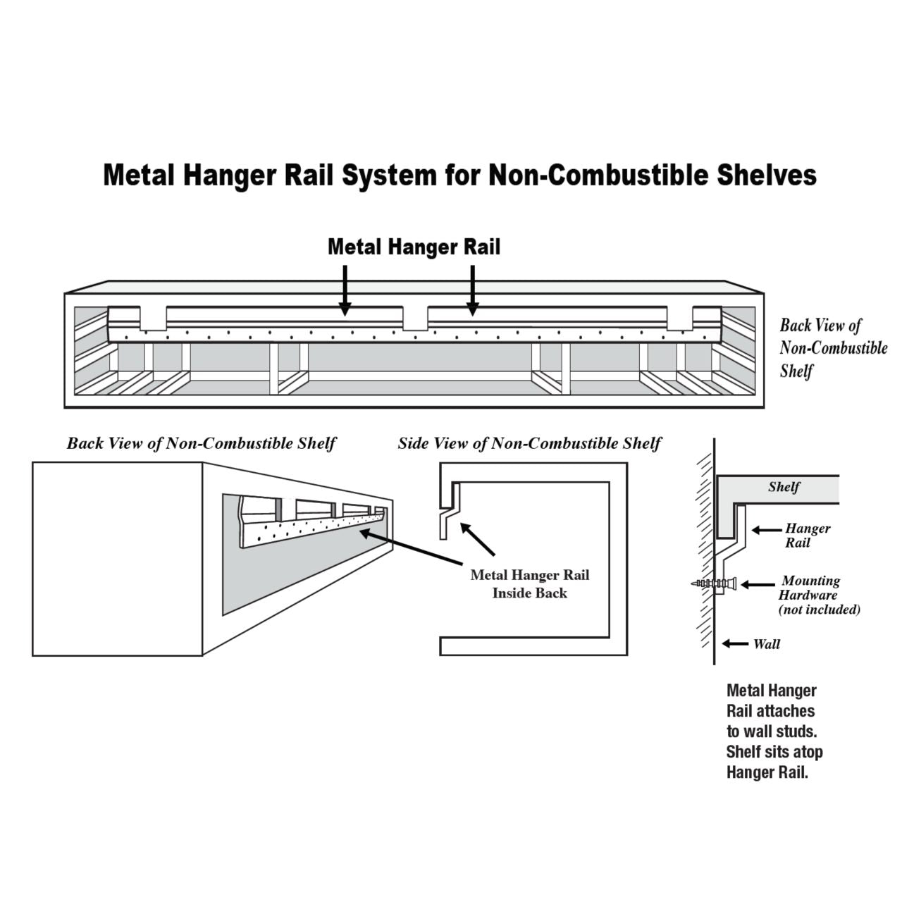 48" Zachary Non-Combustible Fireplace Shelf by Pearl Mantels - Natural Wood Look w/ Little River Finish