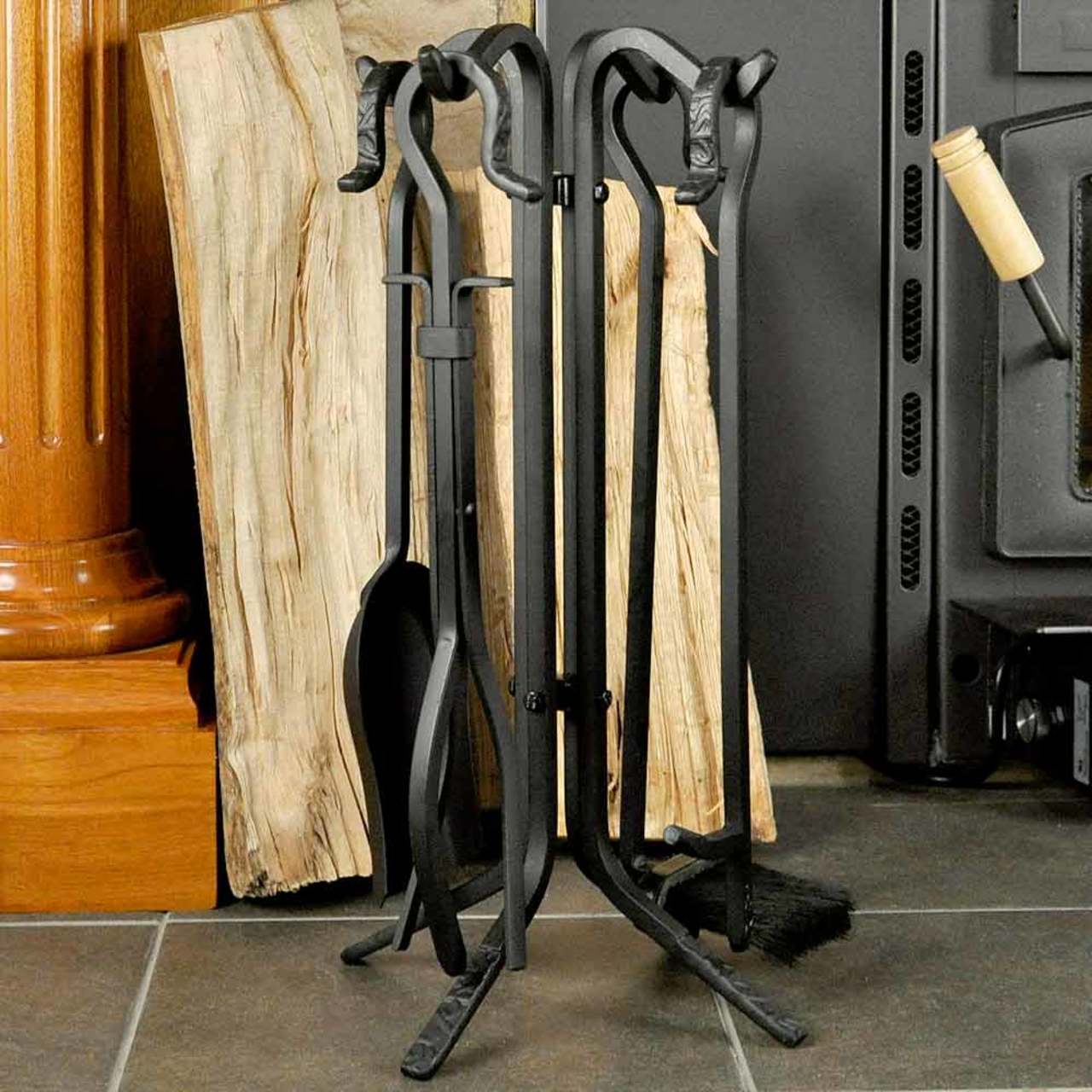 Uniflame 5 Piece Black Rustic Mini Fireplace Tool Set - F-1126 | Fireplace  Tool Sets – Northline Express, image size:1280x1280