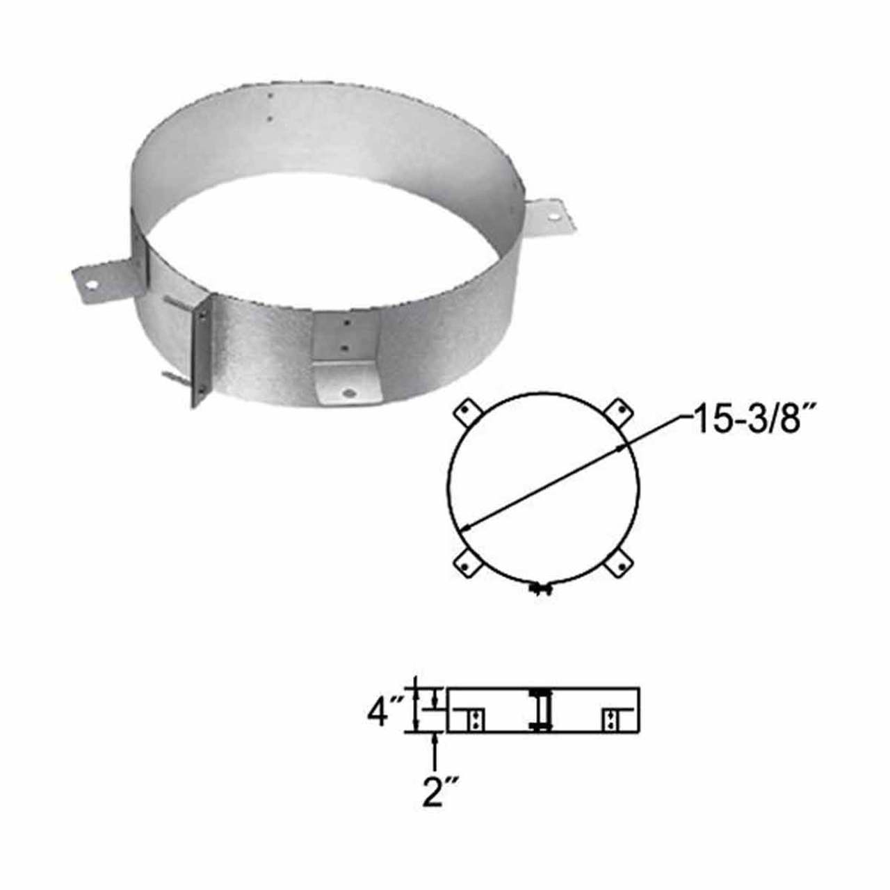 12" DuraChimney II Stabilizer - 12DCA-ST