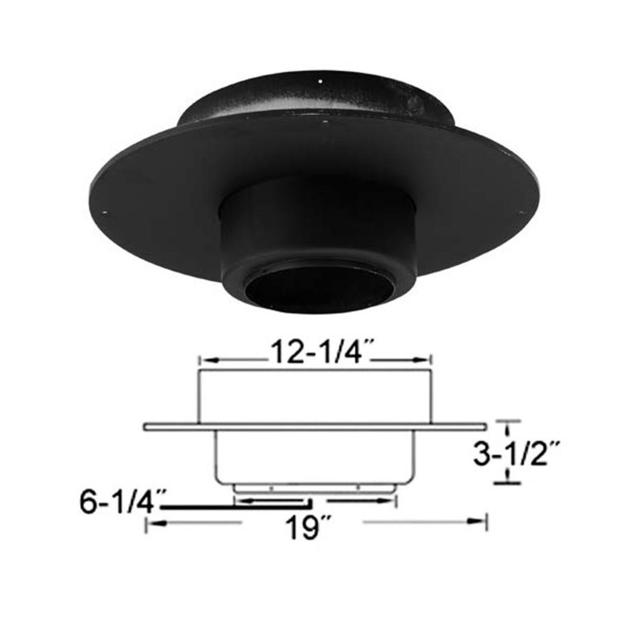 6" Selkirk Finish Support Package-Round Plate - 206411