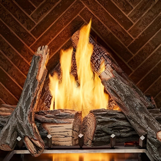 Outdoor Lifestyles 36" Fireplace, Traditional Stacked Concrete Refractory - ODCOUG-36TS