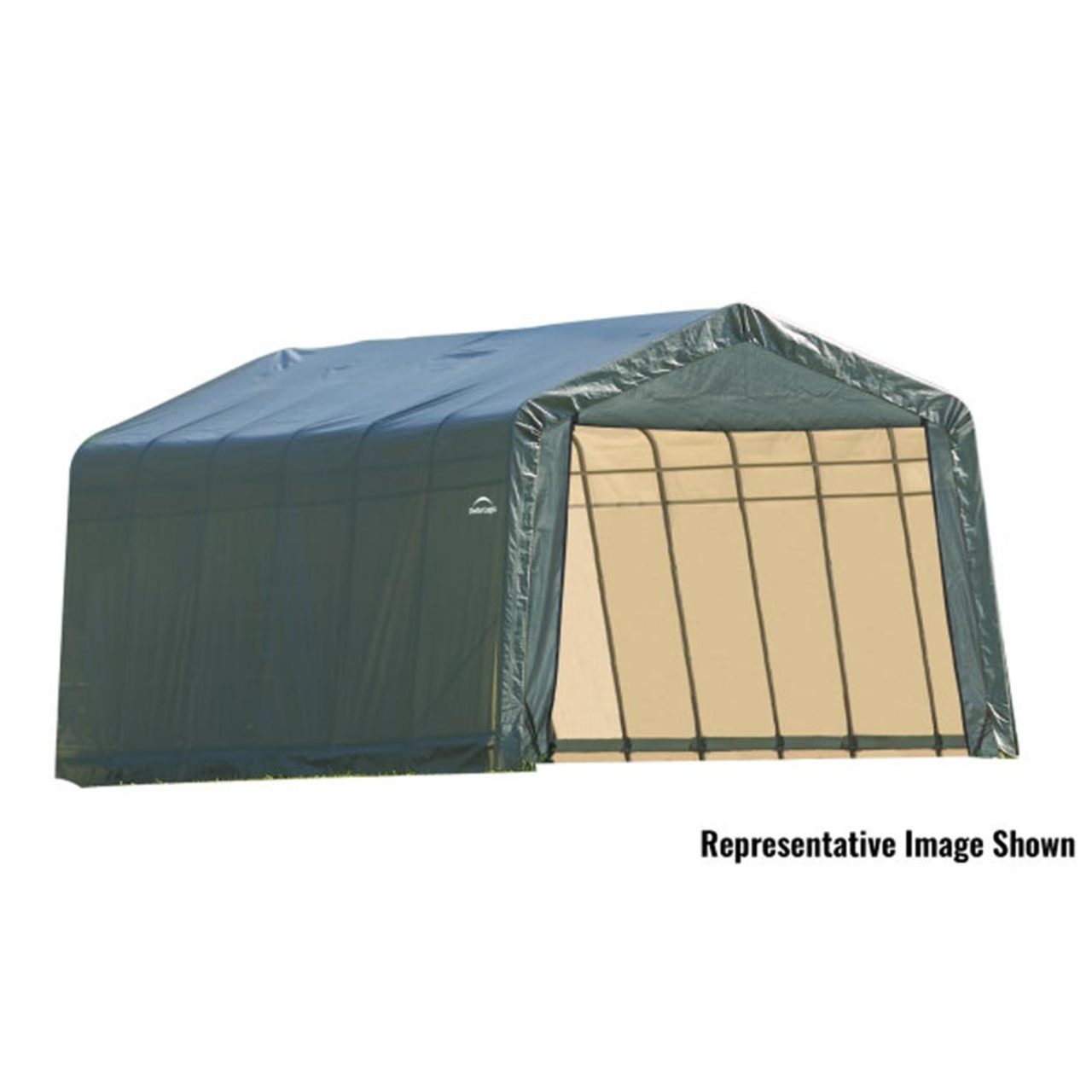 ShelterCoat 12' x 20' Garage With Peak Roof - Green