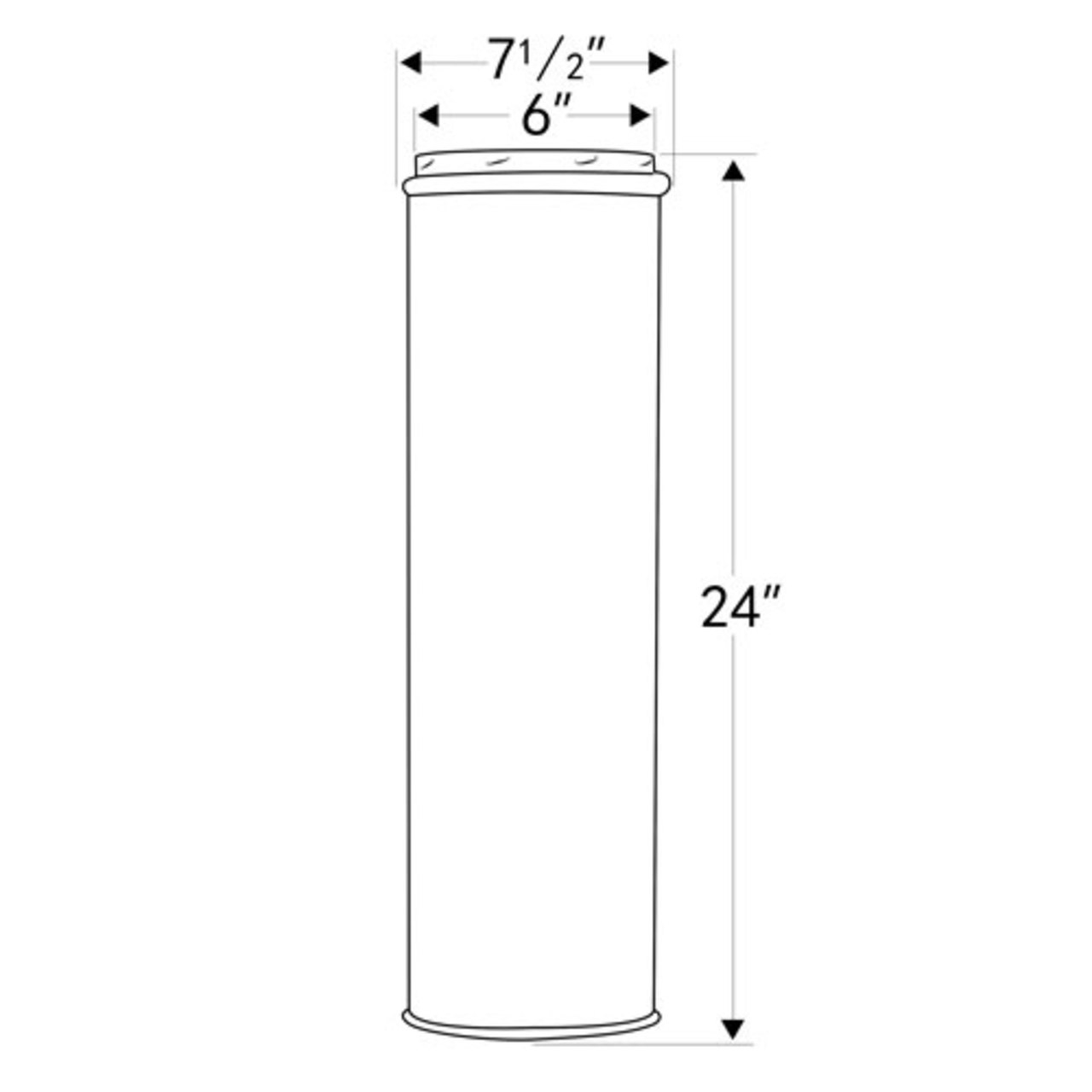 Shasta Vent 6 Inch x 24 Inch Chimney Pipe