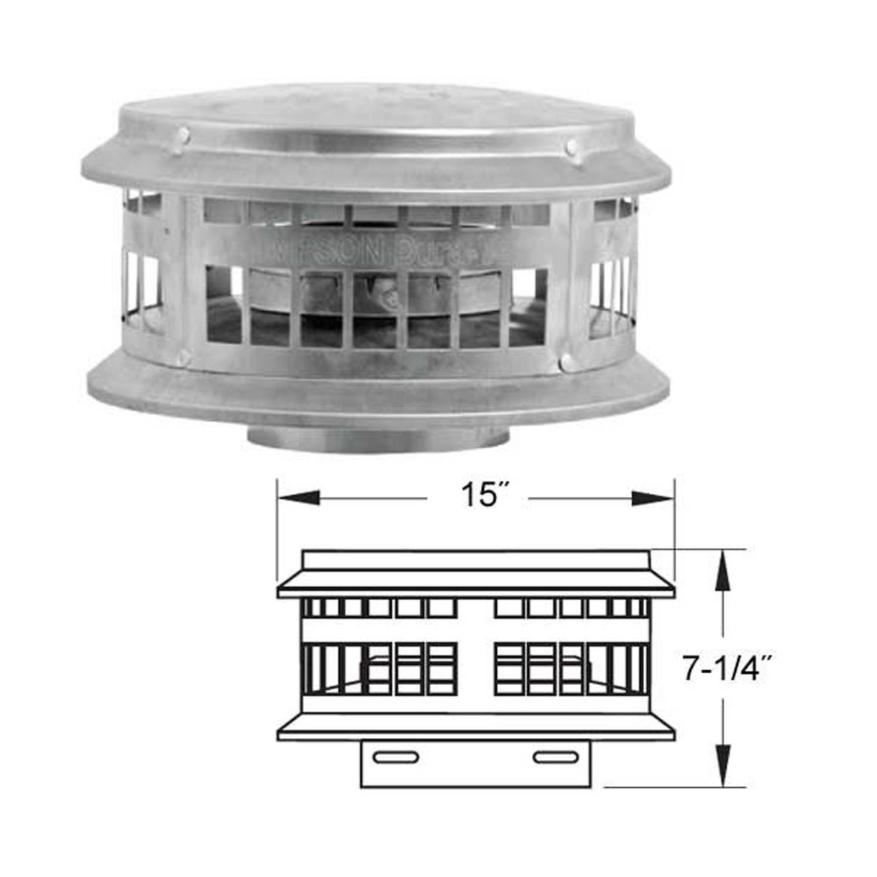 6" DuraFlexAL Round Cap - 6DFA-VC