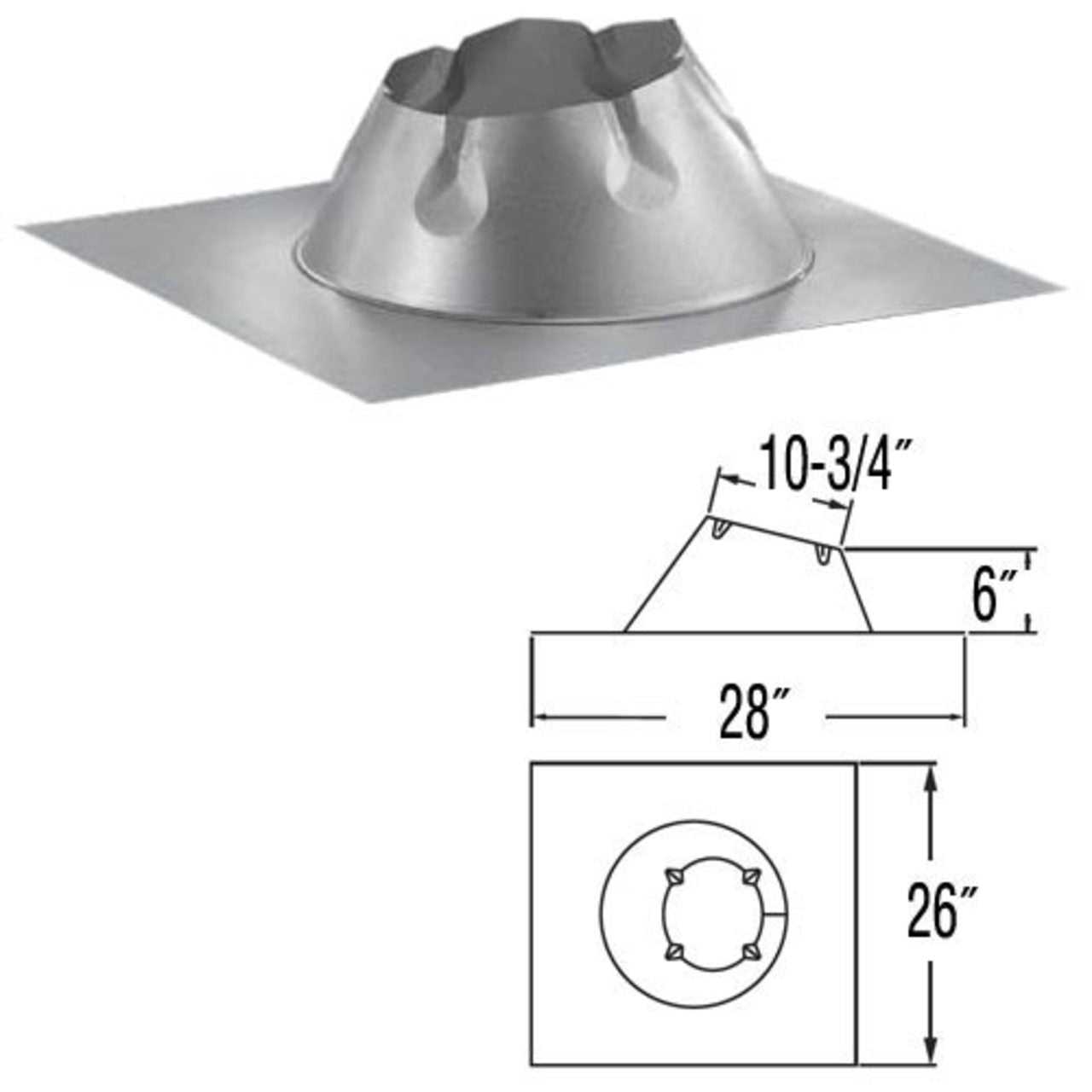 6'' DuraPlus Round Ceiling Support Kit - DP610-KIT