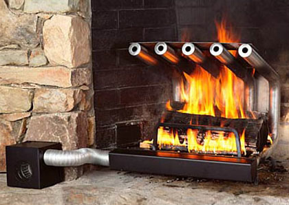 Image of 5 Tube Fireplace Heater-With Blower