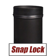 6'' Snap-Lock Black Stove Pipe