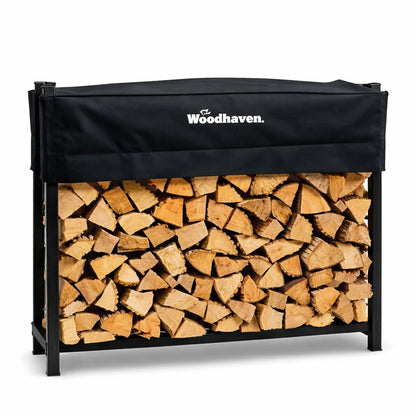48" Heavy-Duty Woodhaven Firewood Rack with Cover