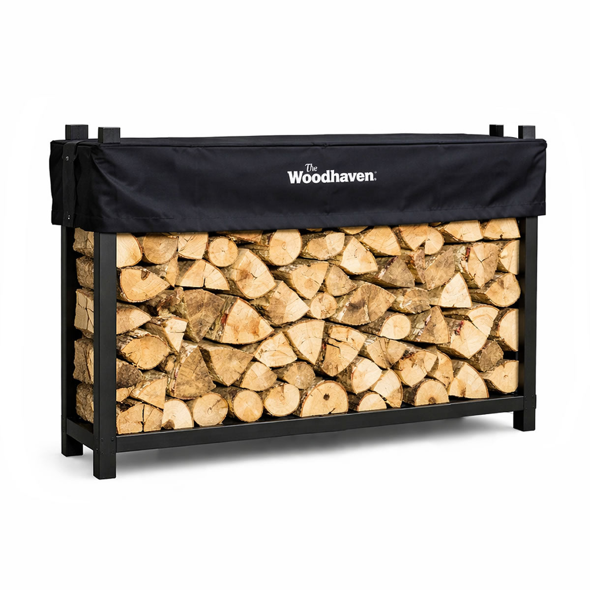 60'' Heavy-Duty Woodhaven Firewood Rack with Cover