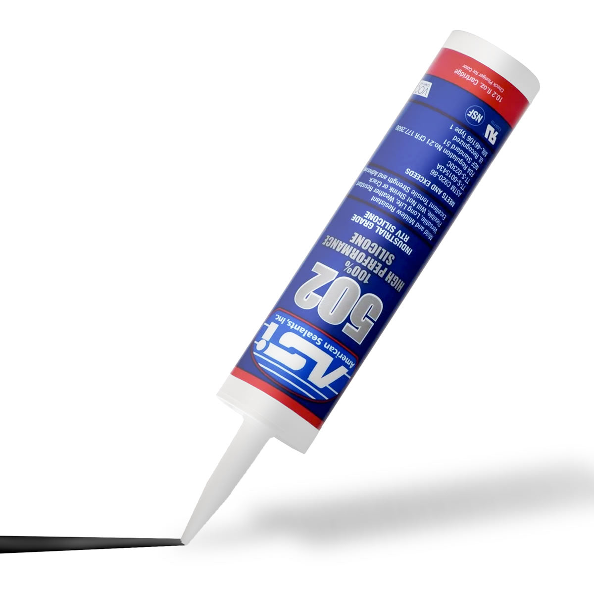 ASI 502 High Performance Black Silicone - 10.2 oz. Cartridge