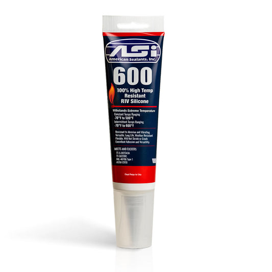 ASI 600 High Performance Red Silicone - 2.8 oz. Tube