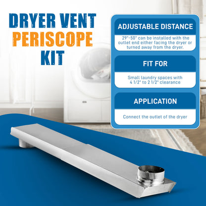 Close Clearance Dryer Vent Periscope Pipes 29"-50"