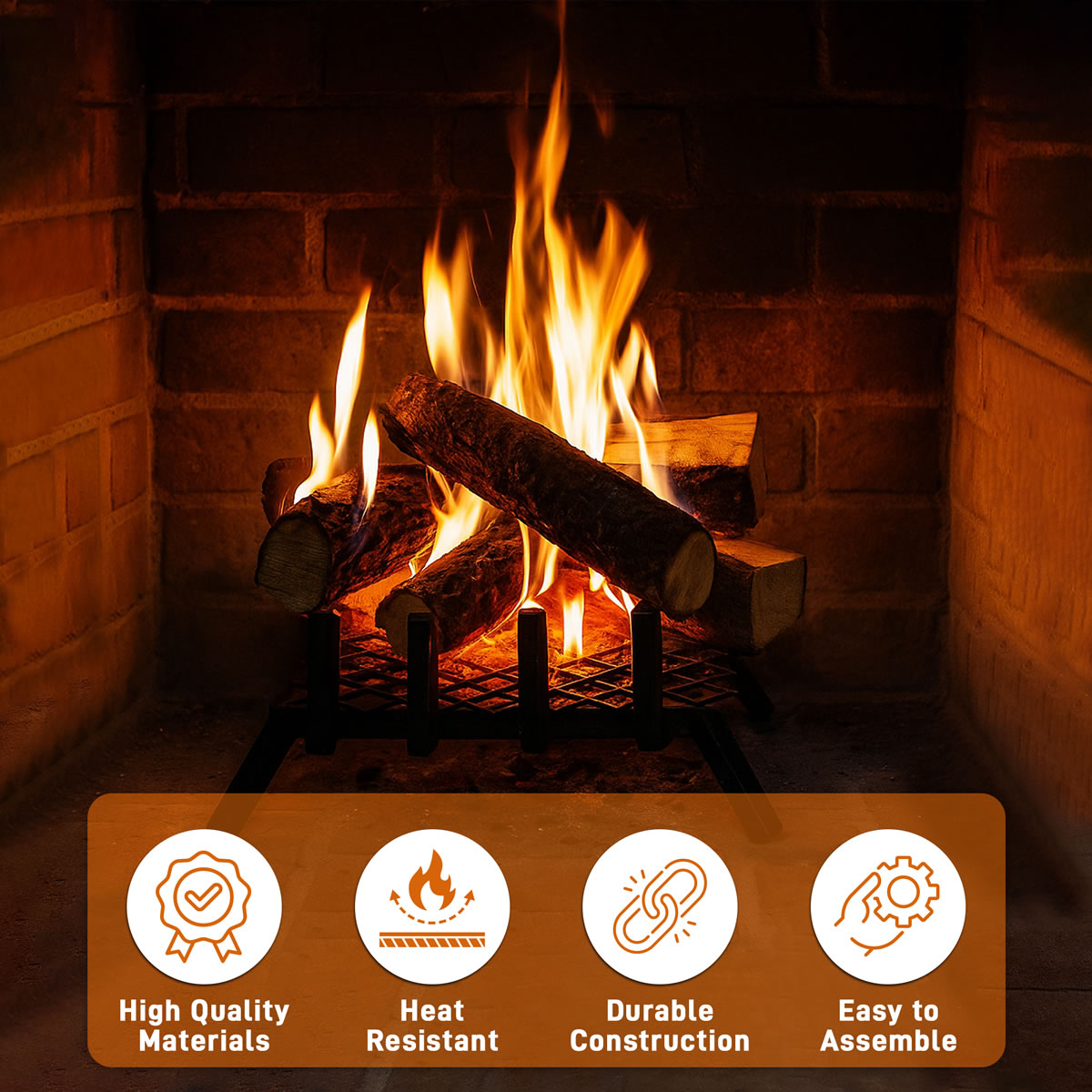 12" Ember Retainer for Fireplace Grates