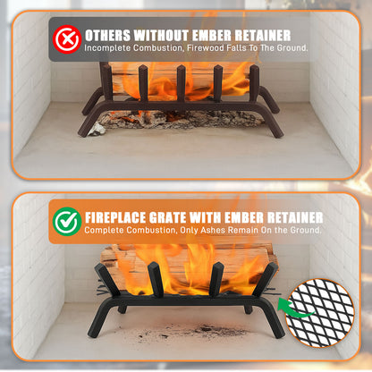 12" Ember Retainer for Fireplace Grates