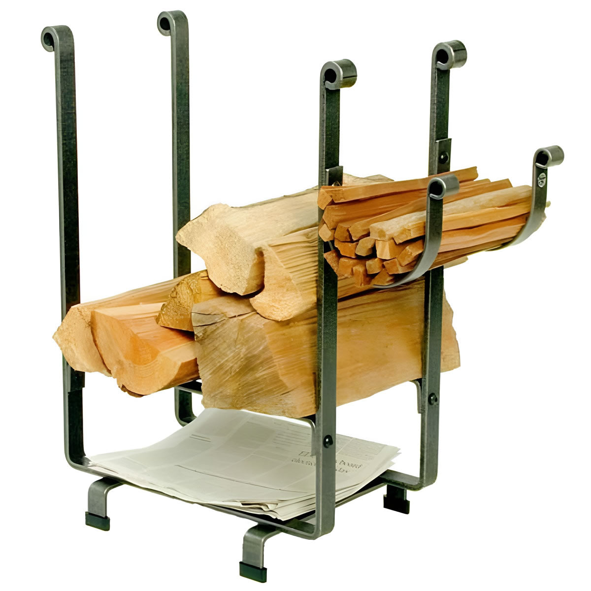 Rectangular Rack with Newspaper Holder