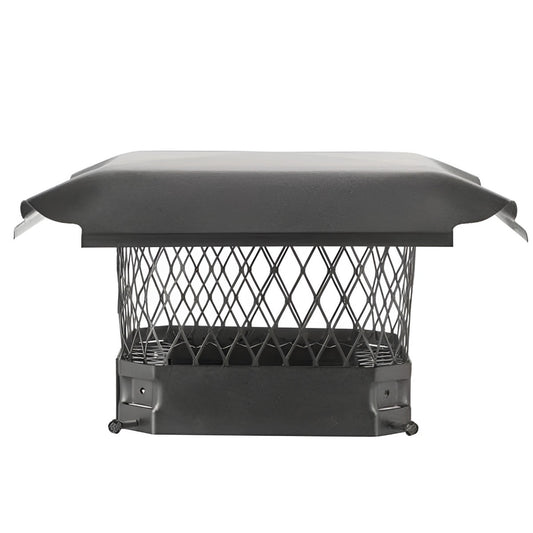 9" x 9" Hy-C Black Galvanized Single-Flue Chimney Cap