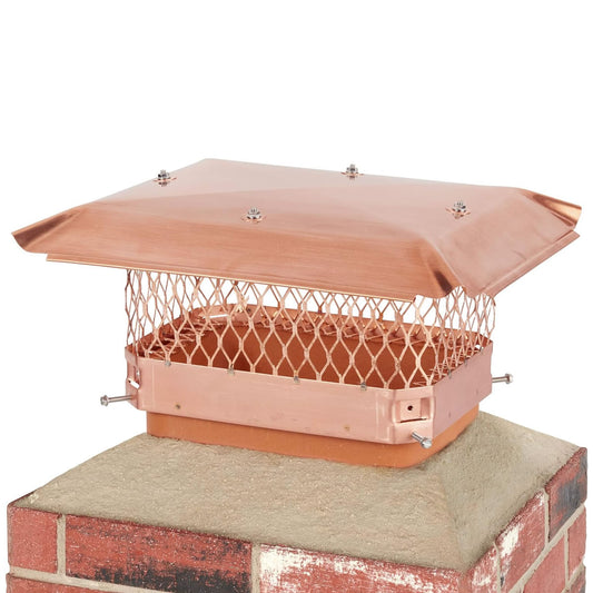 9" x 13" Copper Single-Flue Chimney Cap