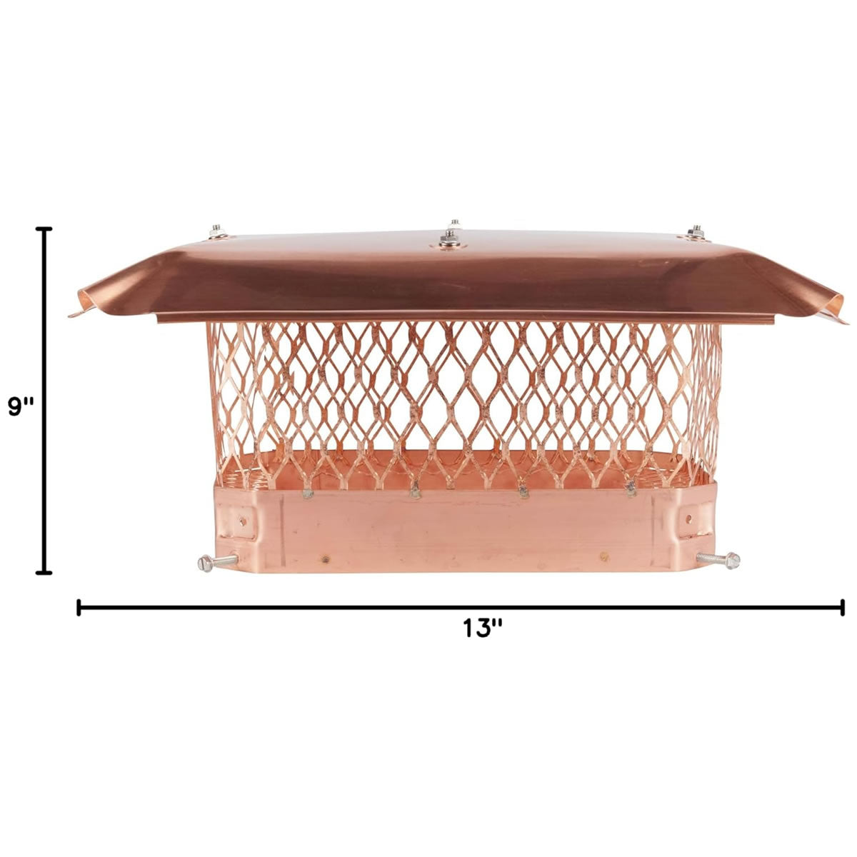 9" x 13" Copper Single-Flue Chimney Cap