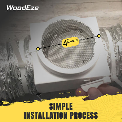 4" White Dryer Vent Heat Saver