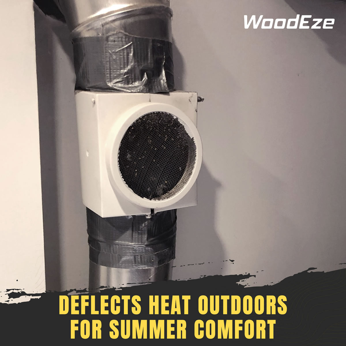 4" White Dryer Vent Heat Saver