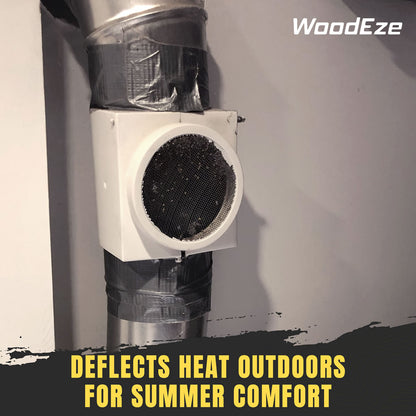 4" White Dryer Vent Heat Saver