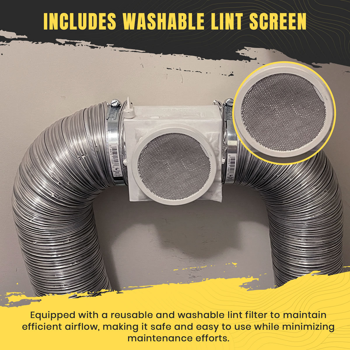 4" White Dryer Vent Heat Saver