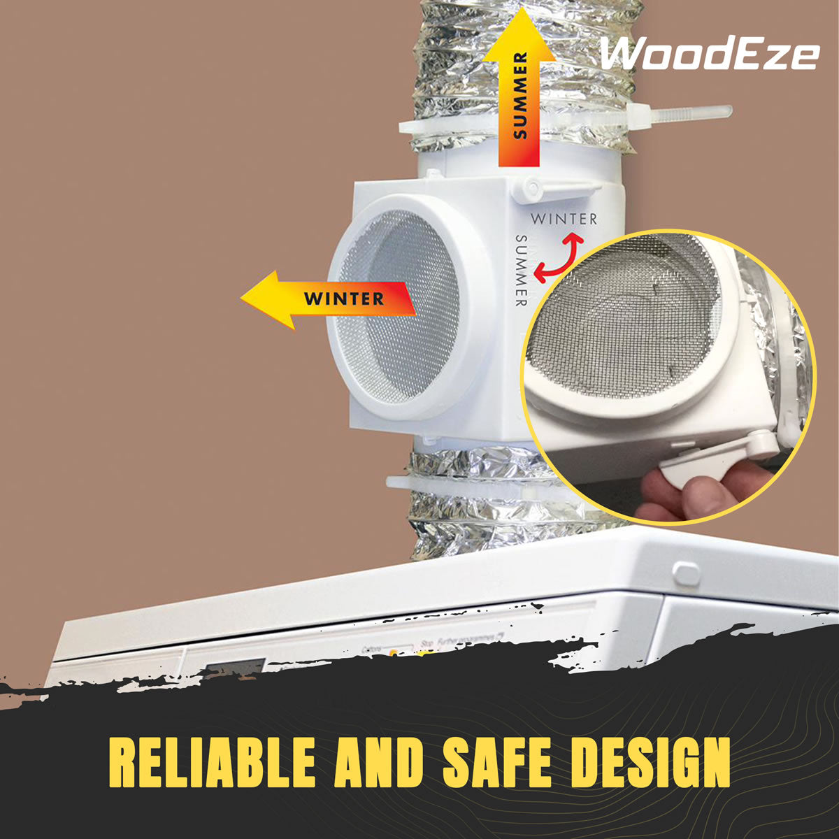 4" White Dryer Vent Heat Saver