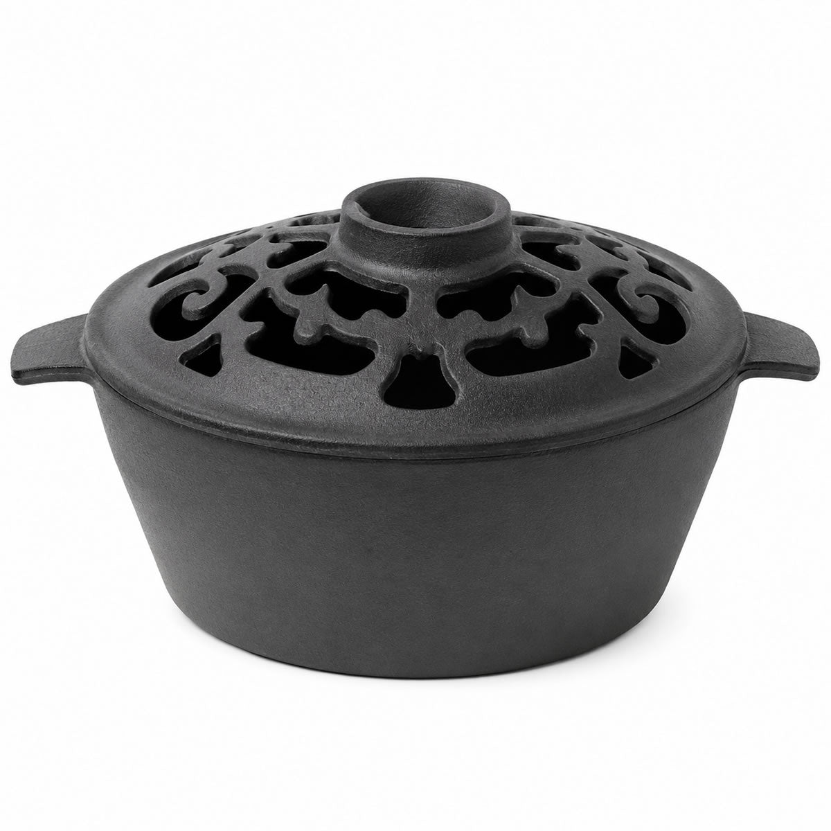 2 Quart Satin Black Filigree Steamer