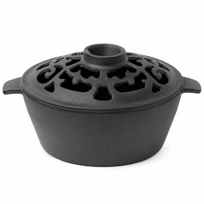 2 Quart Satin Black Filigree Steamer