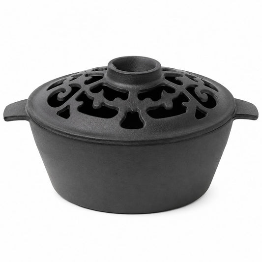 2 Quart Satin Black Filigree Steamer