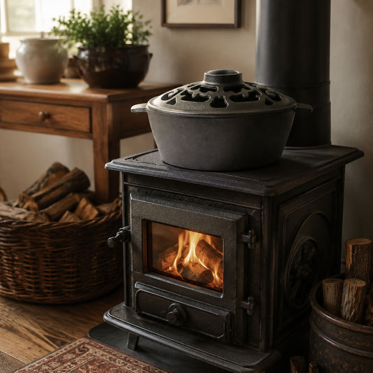 2 Quart Satin Black Filigree Steamer