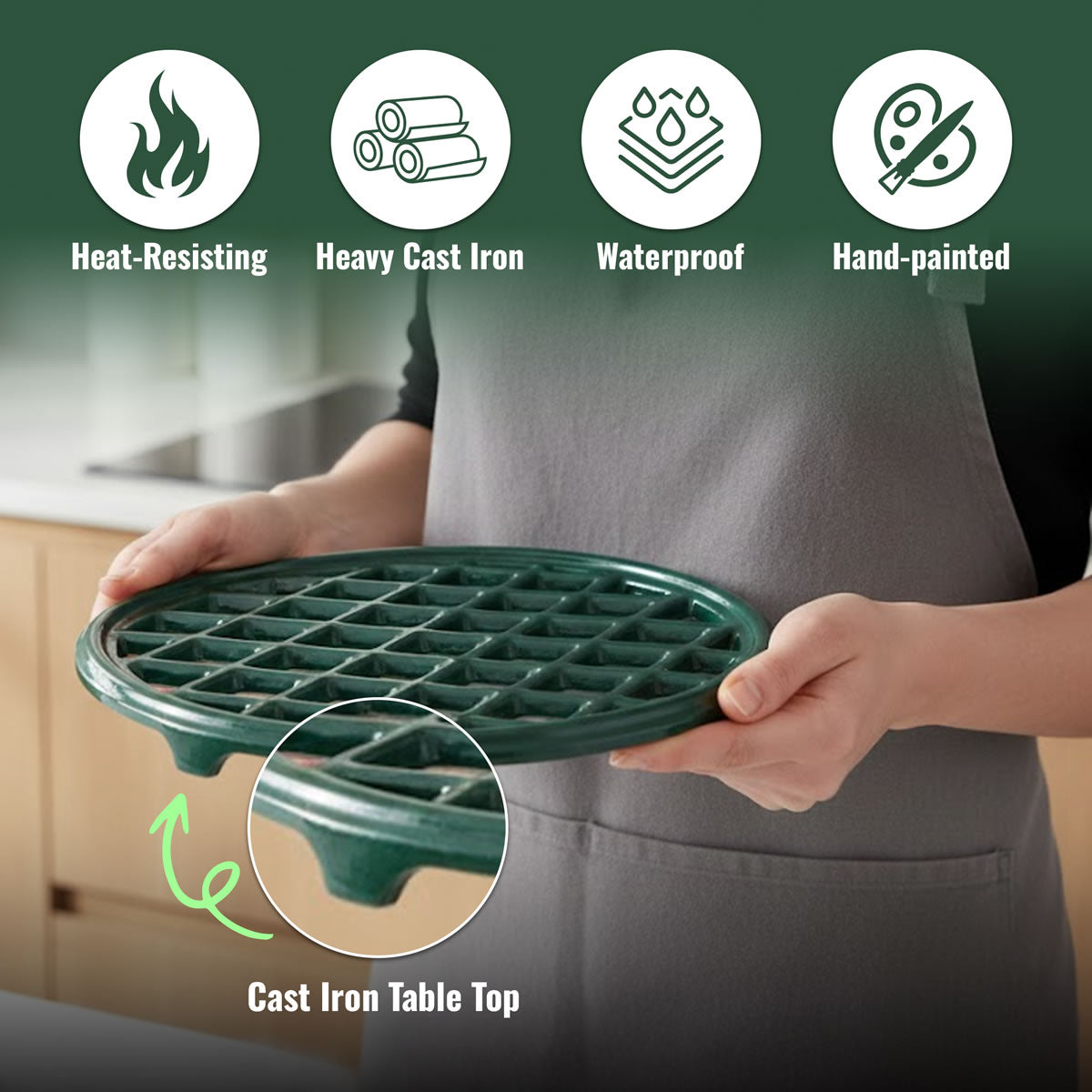 Lattice Trivet Forest Green