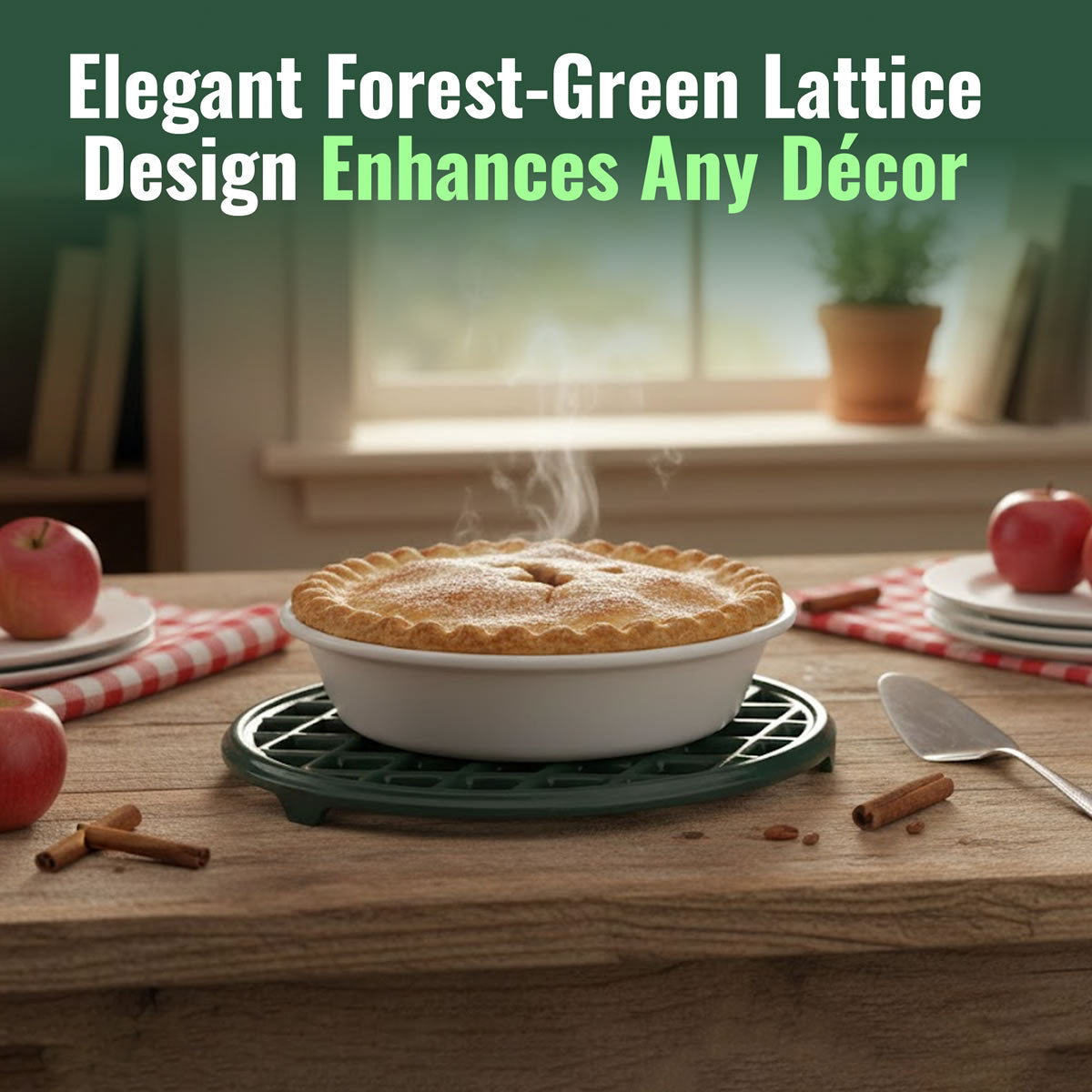 Lattice Trivet Forest Green