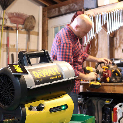 DEWALT 68,000 BTU Cordless Hybrid Forced Air Propane Heater