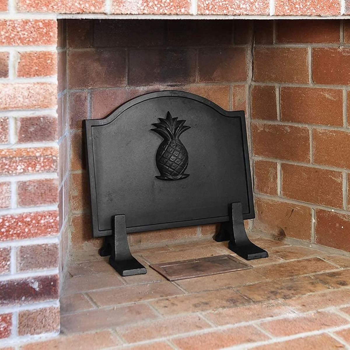 Pineapple Cast Iron Fireback - 19.5" W x 15.5" H