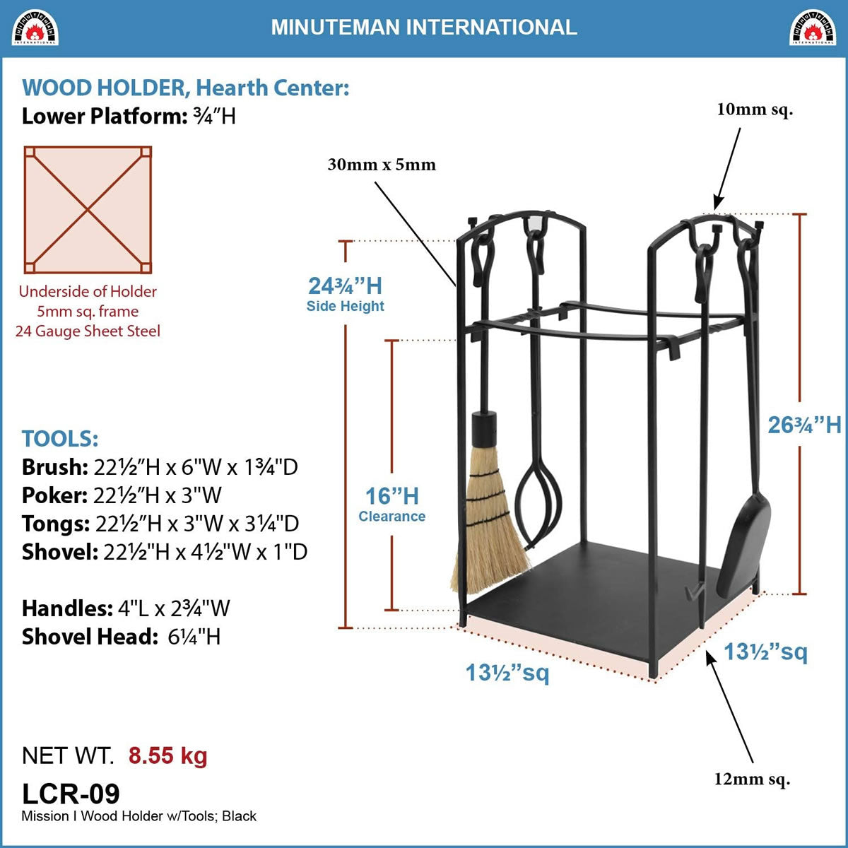 Wrought Iron Wood Holder