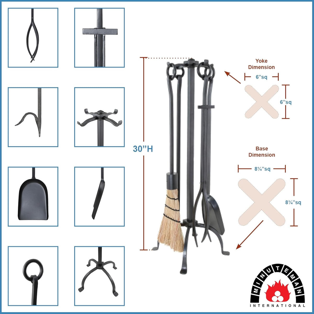 English Country Tool Set-Graphite Powdercoat