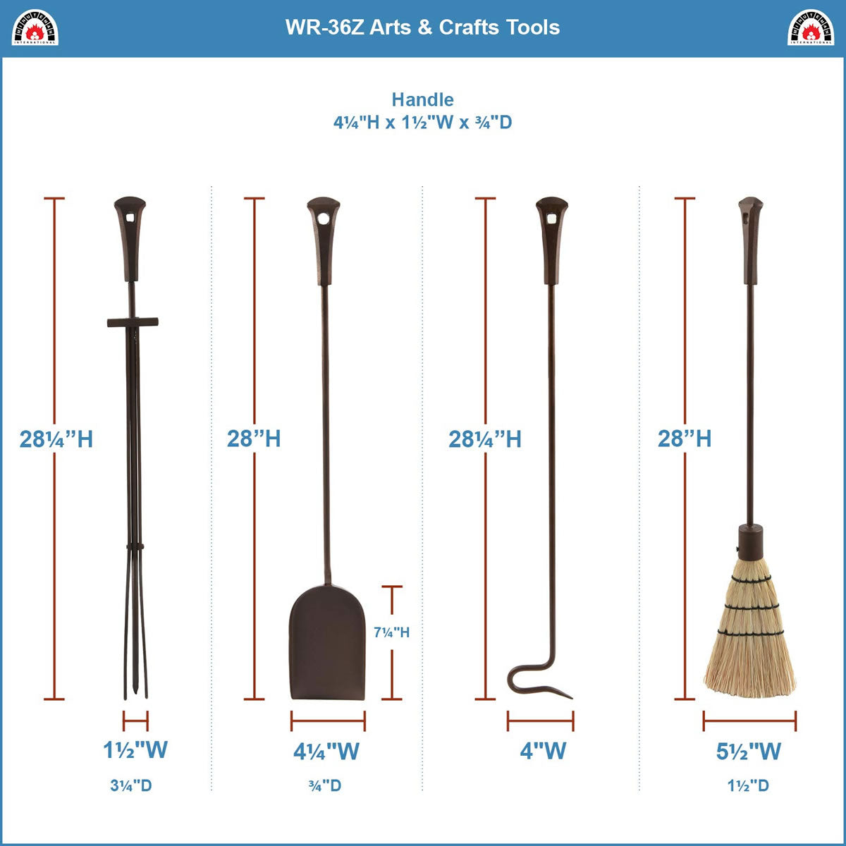Arts and Crafts Tool Set-Roman Bronze Powdercoat