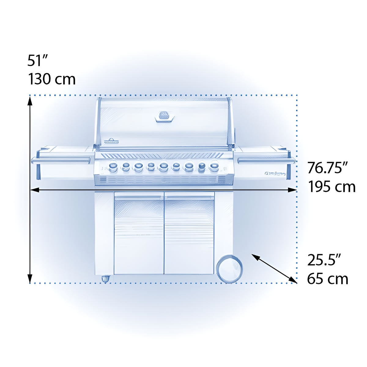 Napoleon Prestige PRO™ 665 Gas Grill with IR Rear and Side Burners - PRO665RSIBNSS-3/PRO665RSIBPSS-3