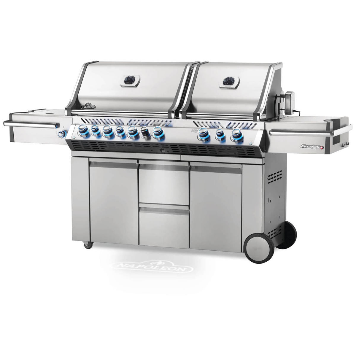 Napoleon Prestige PRO™ 825 Gas Grill with IR Rear & Bottom Burners, and Power Side Burner - PRO825RSBINSS-3/PRO825RSBIPSS-3