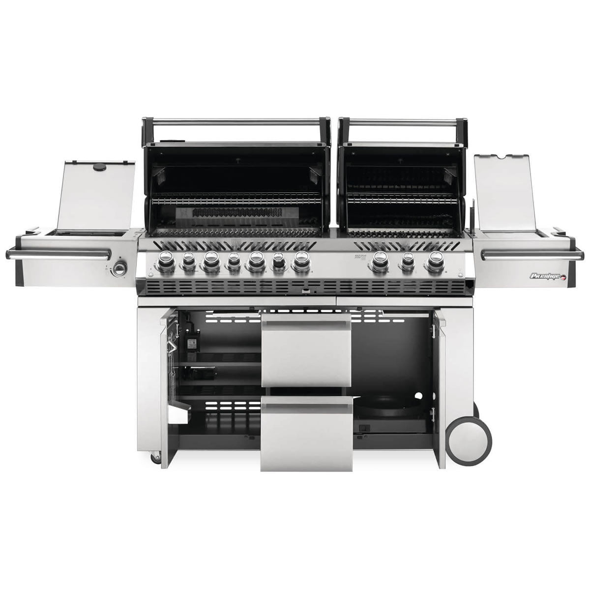 Napoleon Prestige PRO™ 825 Gas Grill with IR Rear & Bottom Burners, and Power Side Burner - PRO825RSBINSS-3/PRO825RSBIPSS-3