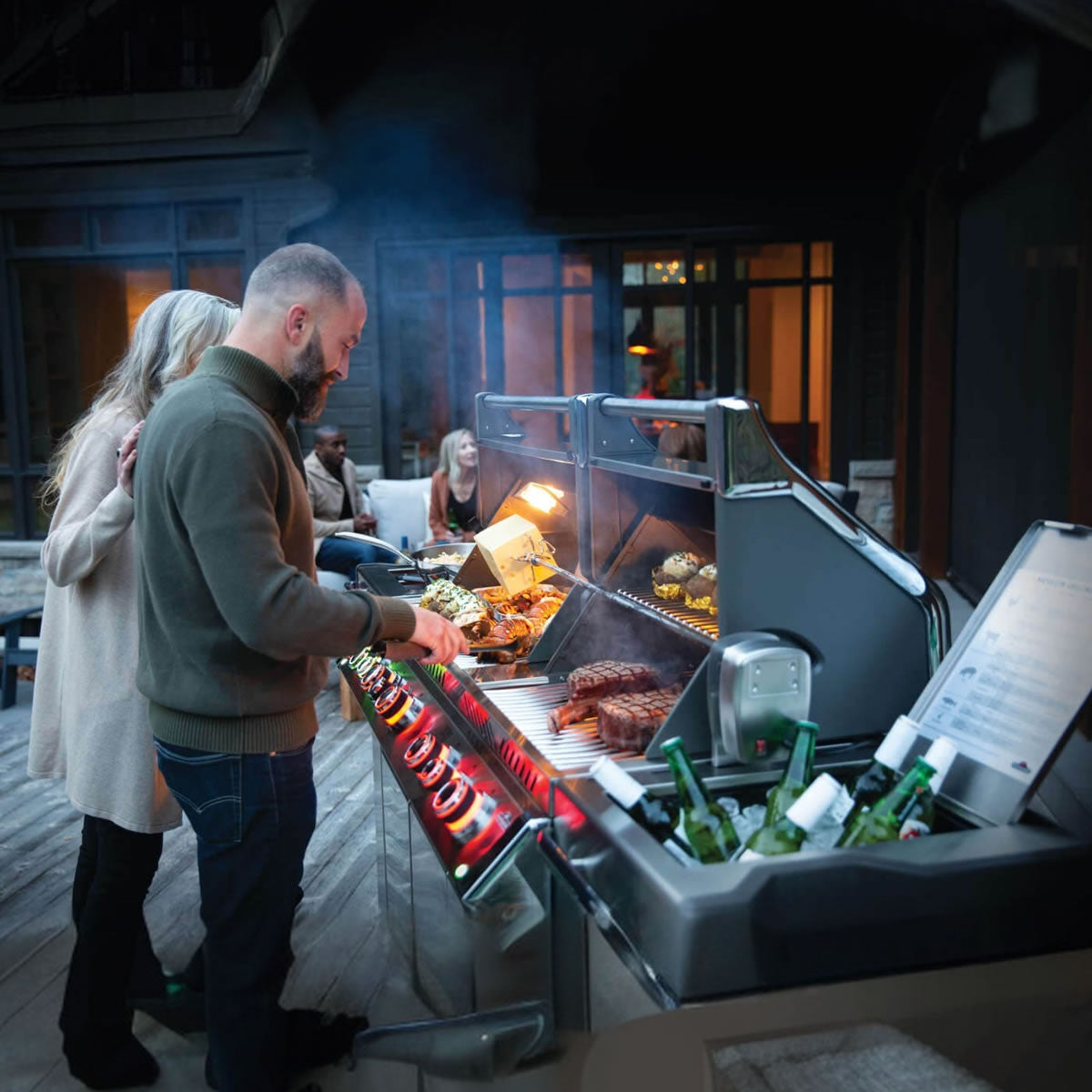 Napoleon Prestige PRO™ 825 Gas Grill with IR Rear & Bottom Burners, and Power Side Burner - PRO825RSBINSS-3/PRO825RSBIPSS-3