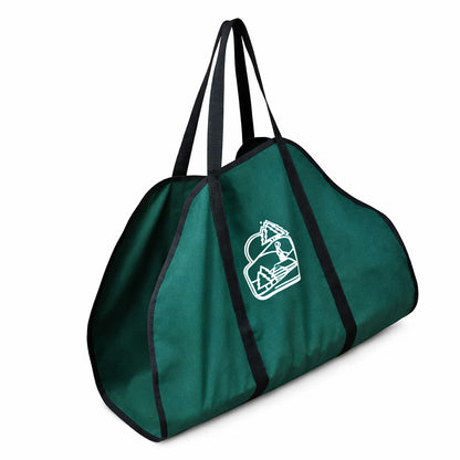 Green Firewood Carrier with Black Trim