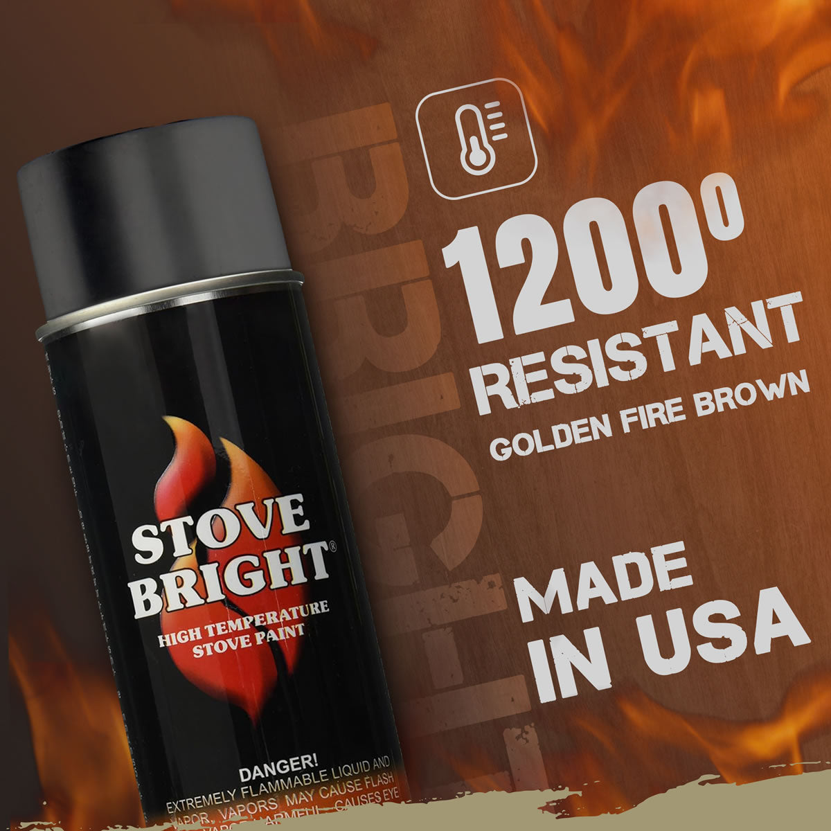 Stove Bright High Temp Paint - Goldenfire Brown - 8103