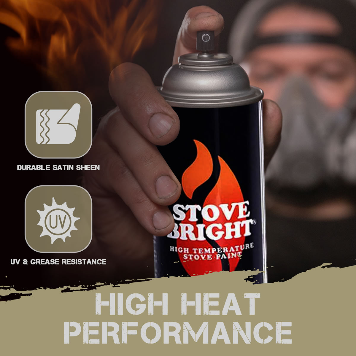 Stove Bright High Temp Paint - Goldenfire Brown - 8103