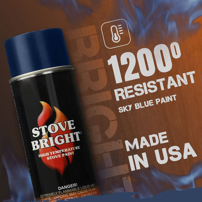 Stove Bright High Temp Paint - "New Sky" Blue - 8104