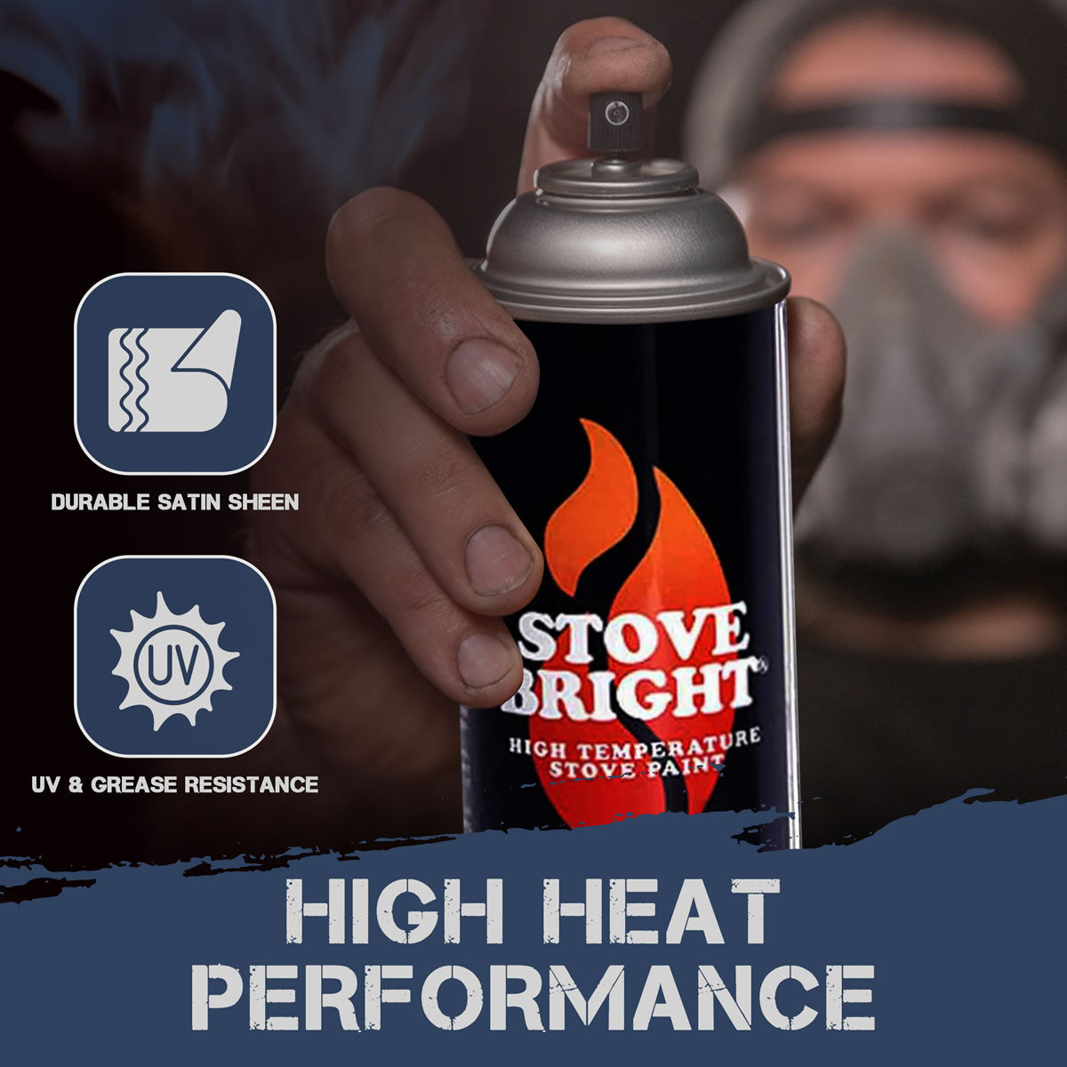 Stove Bright High Temp Paint - "New Sky" Blue - 8104