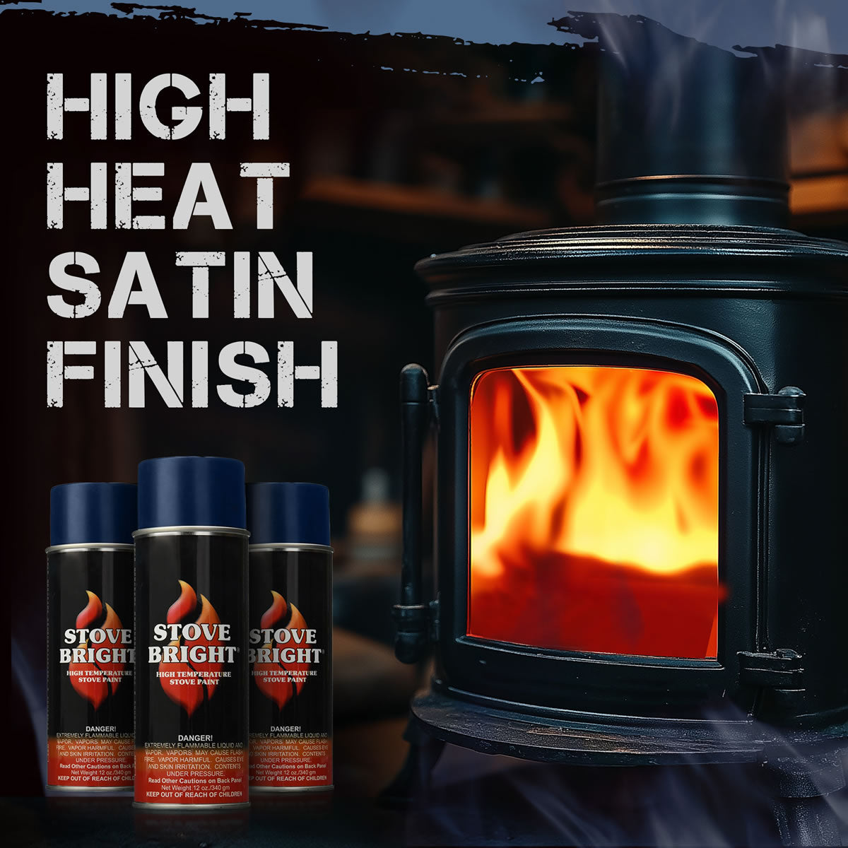 Stove Bright High Temp Paint - "New Sky" Blue - 8104