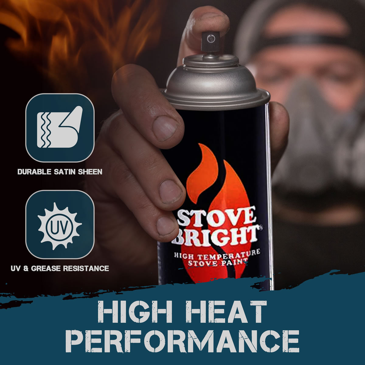 Stove Bright High Temp Paint - Metallic Blue - 8105
