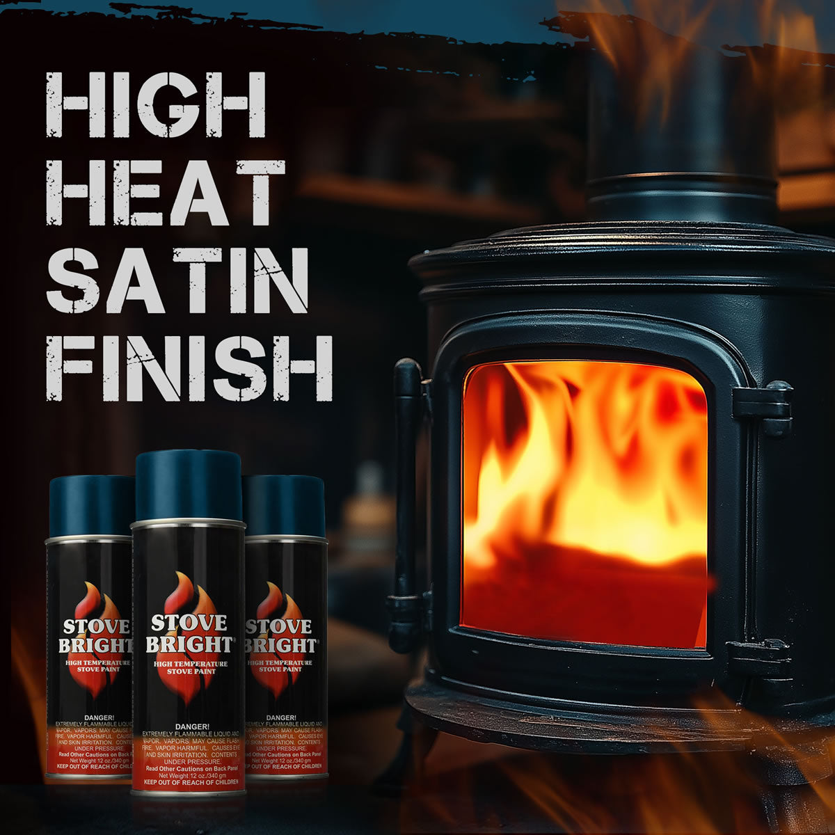 Stove Bright High Temp Paint - Metallic Blue - 8105